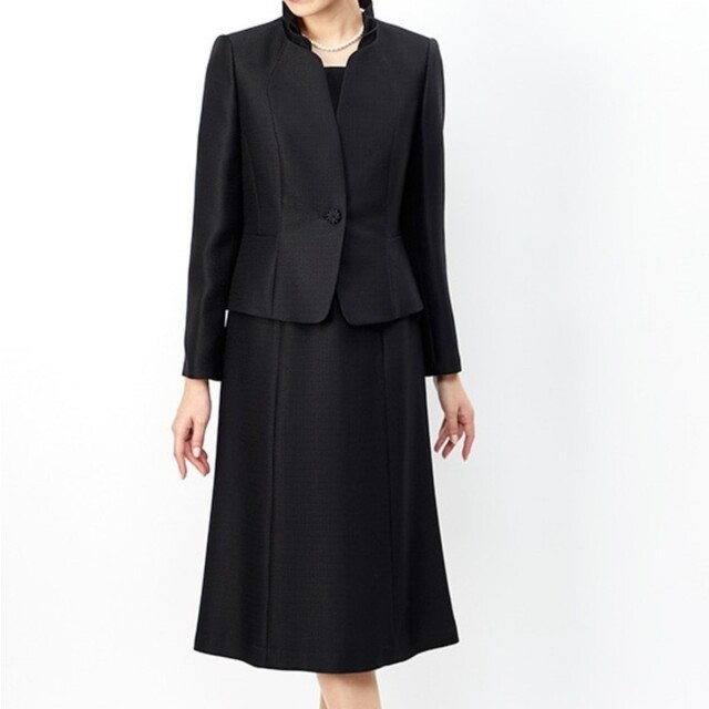 【メーカー公式ショップ】 SOIR 東京ソワール　米沢織ブラックフォーマル - 礼服+喪服
