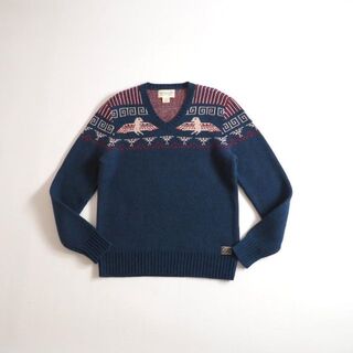 ラルフローレン(Ralph Lauren)のラルフローレン　ウール１００％　ニット　セーター　ネイティブ柄　ネイビー　美品(ニット/セーター)