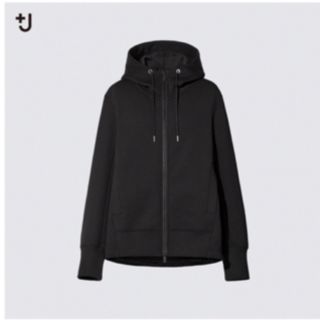 ユニクロ(UNIQLO)のUNIQLO +J ドライスウェットパーカー ブラックS(パーカー)