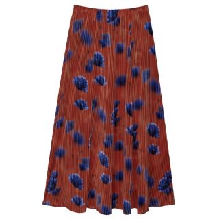 アメリヴィンテージ(Ameri VINTAGE)のUU様専用【新品未使用】MILA VELOUR CUT SKIRT レッド M(ロングスカート)