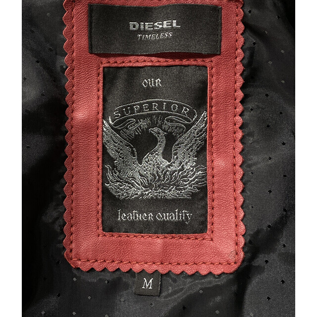 DIESEL(ディーゼル)のディーゼル ダブルライダースジャケット レザージャケット メンズ M メンズのジャケット/アウター(ライダースジャケット)の商品写真