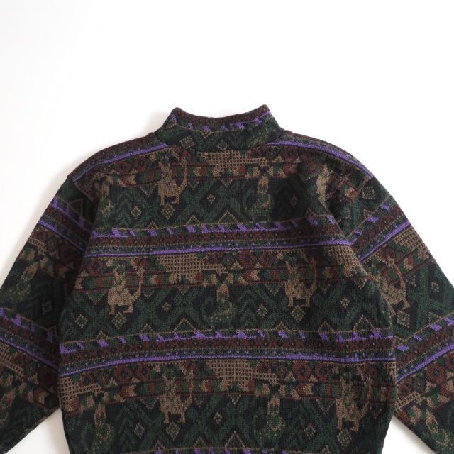 ポールスミス ウール１００％ ニット セーター ハイネック 総柄 美品 