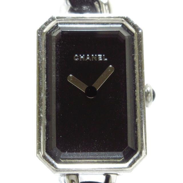 格安 CHANEL シャネル 腕時計 プルミエール ロック 黒 腕時計