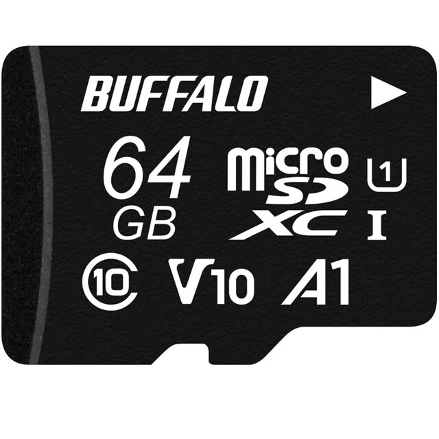 2）バッファロー microSDXC 64GB 100MB/s UHS-1 スマホ/家電/カメラのスマートフォン/携帯電話(その他)の商品写真