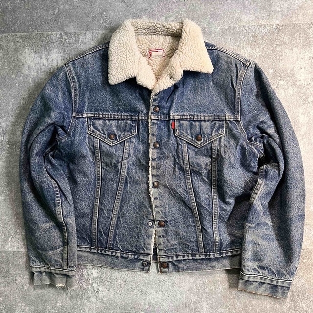 70's USA製 Levis 70605 0217 デニム ボアジャケット59肩幅