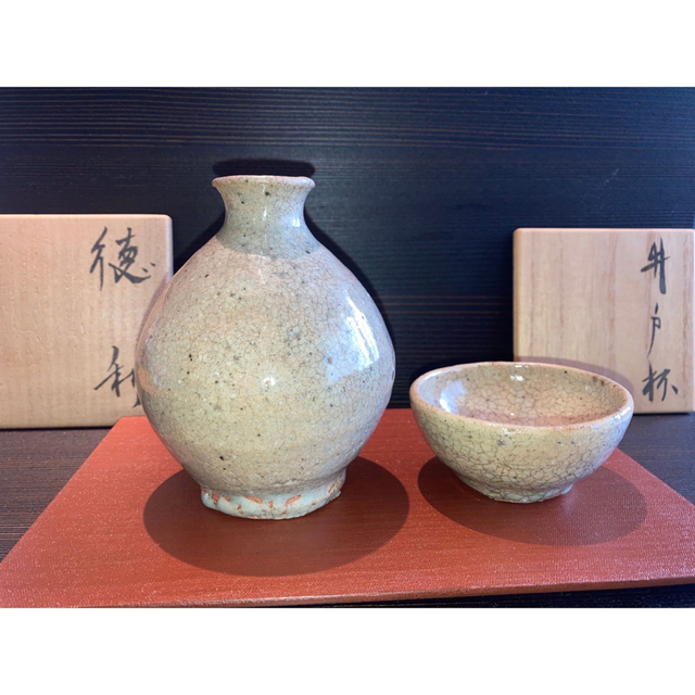 大人気新品 小林東五 井戸徳利・杯 セット 陶芸 - www