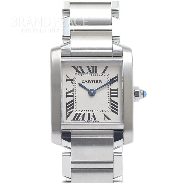 【特別セール品】 タンクフランセーズSM カルティエ - Cartier レディース W51 クォーツ SS 白文字盤 腕時計