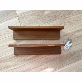 ムジルシリョウヒン(MUJI (無印良品))の無印良品　壁に付けられる家具　棚　幅44cm ウォールナット(棚/ラック/タンス)