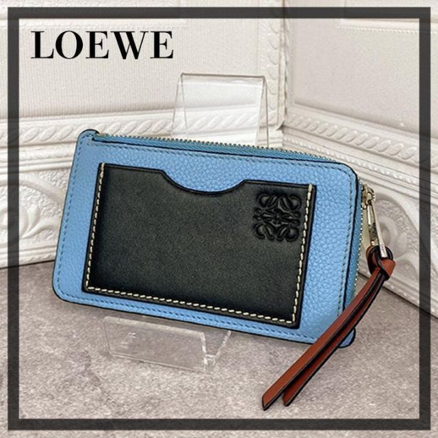 4箇所外側フリーポケット❤️正規❤️ LOEWE アナグラム レザー コインケース カードケース ロエベ