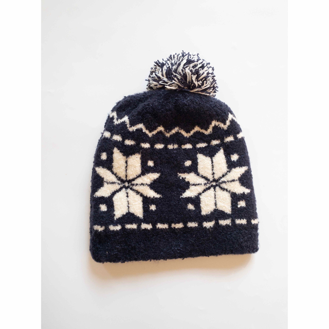 ◇新品◇キッズ◇ベビー◇ニット帽◇シンプル◇北欧◇ノルディック◇ポンポン付 | フリマアプリ ラクマ