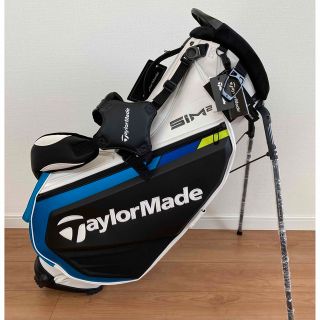 テーラーメイド(TaylorMade)の新品 テーラーメイド SIM2 ツアー スタンドキャディバッグ 9.5型 黒白青(バッグ)