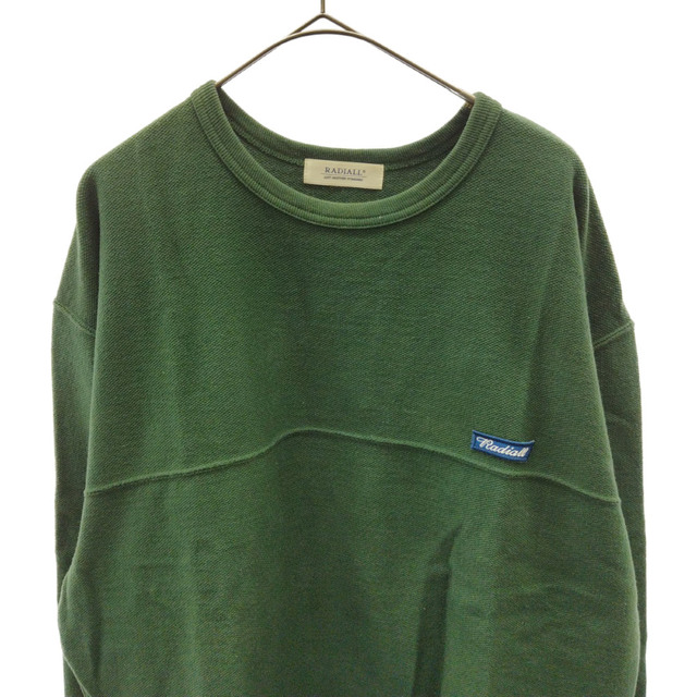 RADIALL(ラディアル)のRADIALL ラディアル FLAGS CREW NECK T-SHIRT L/S フラッグス クルーネックTシャツ カットソー グリーン メンズのトップス(Tシャツ/カットソー(七分/長袖))の商品写真