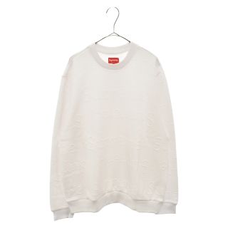 シュプリーム(Supreme)のSUPREME シュプリーム 18SS Jacquard Logo Crewneck ジャカードロゴクルーネック スウェット トレーナー ホワイト(スウェット)