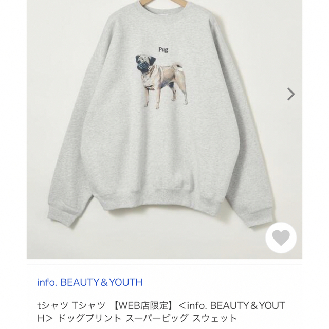 BEAUTY&YOUTH UNITED ARROWS(ビューティアンドユースユナイテッドアローズ)のBEAUTY＆YOUTH スウェット メンズのトップス(スウェット)の商品写真