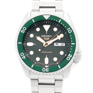 セイコー(SEIKO)のSEIKO セイコー 5スポーツ 4R36-07G0 SBSA013 デイデイト 緑 グリーン SS ステンレス メンズ 自動巻き【6ヶ月保証】【腕時計】【中古】(腕時計(アナログ))