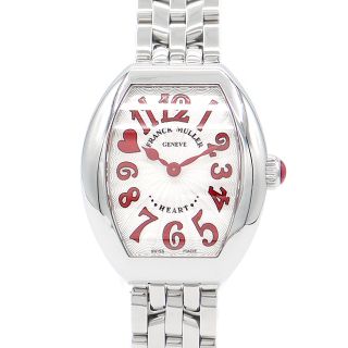 フランクミュラー(FRANCK MULLER)の電池交換済 FRANCK MULLER フランクミュラー ハートトゥハート 5002SQZ C10HJRED シルバー ギョーシェ SS ステンレス レディース クォーツ【6ヶ月保証】【中古】【腕時計】(腕時計)