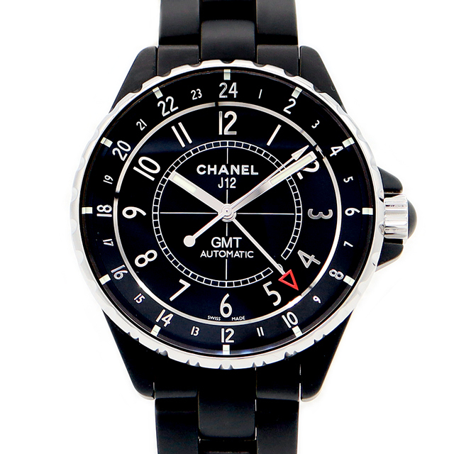 CHANEL シャネル J12 GMT H3101 42mm 100ｍ防水 デイト 黒 マット ブラック セラミック SS ステンレス メンズ 自動巻き【6ヶ月保証】【腕時計】