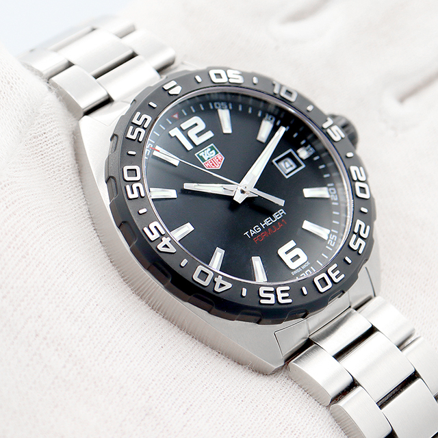 電池交換済 TAG Heuer タグホイヤー フォーミュラ1 WAZ1110 BA0875 デイト 200m防水 黒 ブラック SS ステンレス メンズ クォーツ フォーミュラー1【6ヶ月保証】【腕時計】