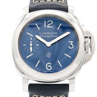 オフィチーネパネライ(OFFICINE PANERAI)の新品替えベルト付 内部点検済 PANERAI パネライ ルミノール ブルー マーレ PAM01085 W番 44mm スモールセコンド 青 ブルー SS ステンレス 純正ベルト 純正尾錠 メンズ 手巻き【6ヶ月保証】【腕時計】【中古】(腕時計(アナログ))