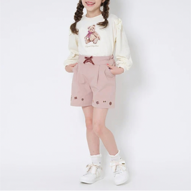 人気新品 メゾピアノ クッキー刺しゅうショートパンツ くま セット