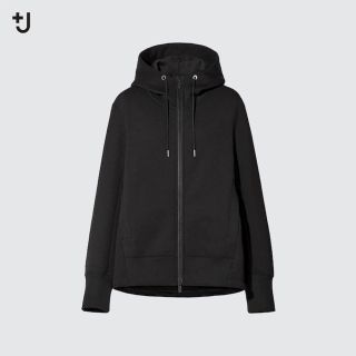 ユニクロ(UNIQLO)の【新品タグ付き】ユニクロ　ジルサンダー　ドライスウェットブルジップパーカー　黒L(パーカー)