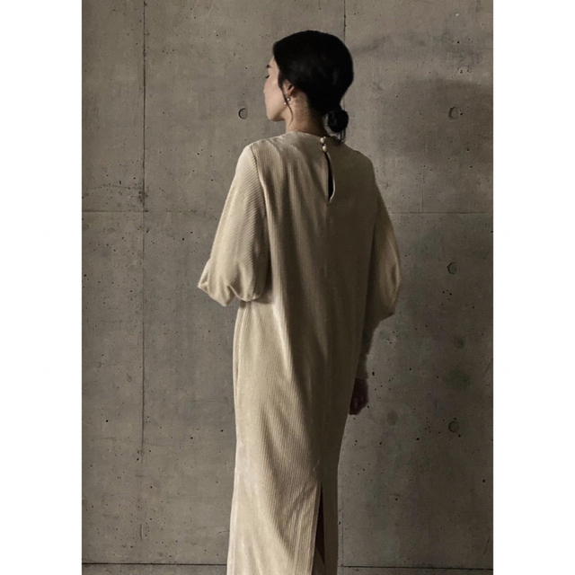 絶対一番安い mame - mame 21FW リブベロアジャージードレス ロング