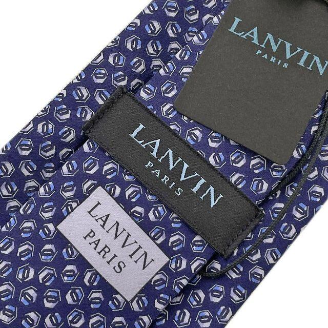 LANVIN(ランバン)の【新品】ランバン ネクタイ デザイン ダークパープル/ブルー 03810 メンズのファッション小物(ネクタイ)の商品写真