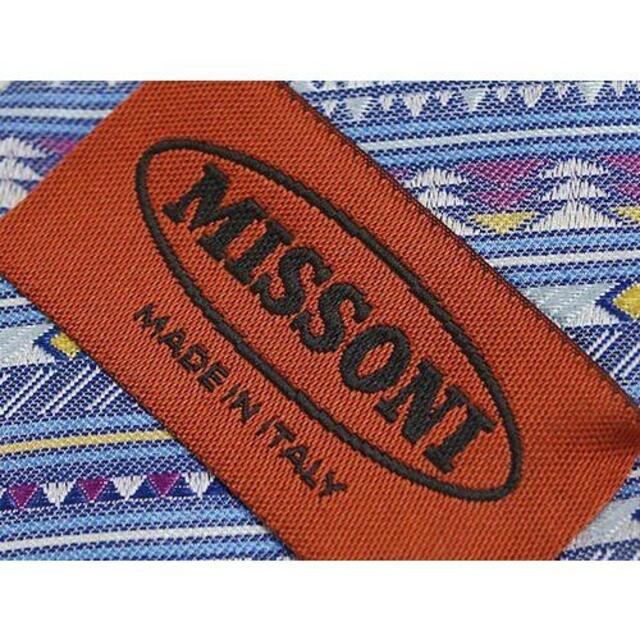 MISSONI(ミッソーニ)の【新品】ミッソーニ ネクタイ ストライプ スカイブルー/イエロー 29211 メンズのファッション小物(ネクタイ)の商品写真