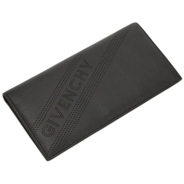 【新品】ジバンシィ 長財布 パンチング ロゴ レザー ブラック 02301