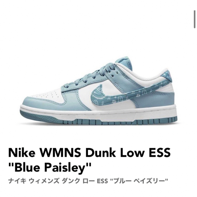 NIKE(ナイキ)のNike WMNS Dunk Low ESS "Blue Paisley" レディースの靴/シューズ(スニーカー)の商品写真