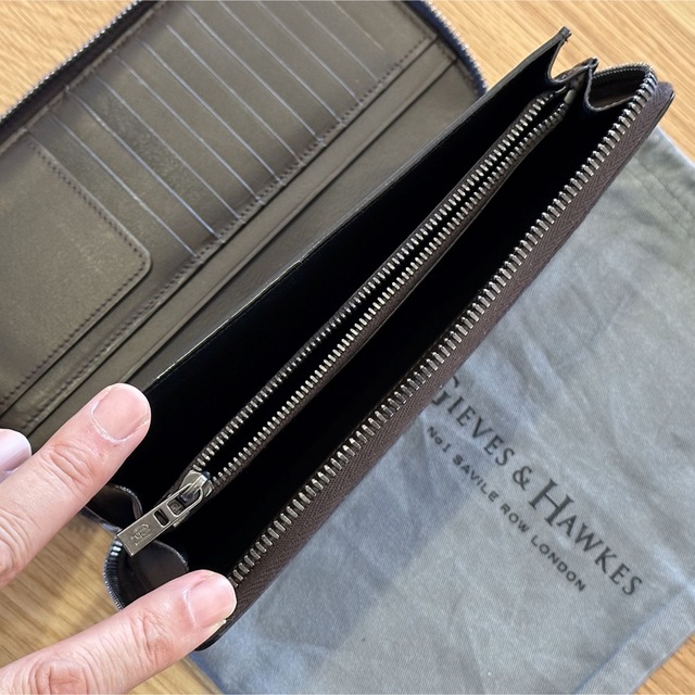 ギーブス&ホークス 本革 長財布 ダークブラウン 収納多 イタリア製 ギーブス&ホークス 本革 長財布 ダークブラウン 収納多 イタリア製