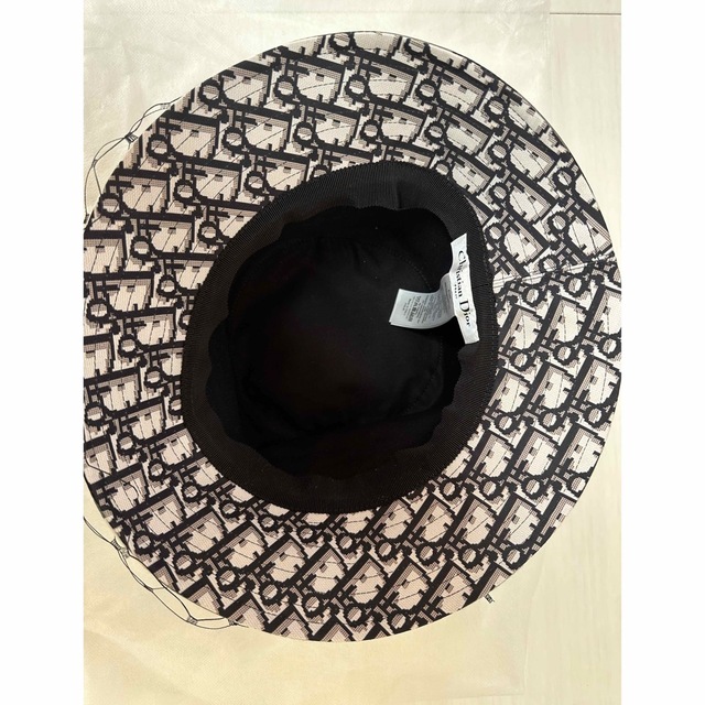 Christian Dior(クリスチャンディオール)の【美品】Dior 2019 オブリーク チェック チュール ハット レディースの帽子(ハット)の商品写真