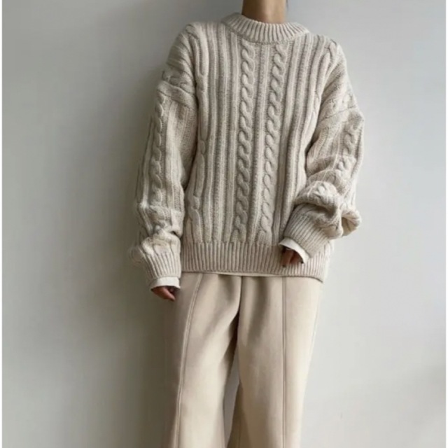 nokcha ノクチャ　cable wool knit