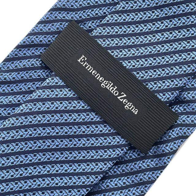 Ermenegildo Zegna(エルメネジルドゼニア)の【新品】ゼニア ネクタイ ストライプ ブルー/ネイビー 03805 メンズのファッション小物(ネクタイ)の商品写真