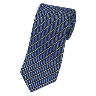 エルメネジルドゼニア(Ermenegildo Zegna)の【新品】ゼニア ネクタイ ストライプ ブルー/ネイビー 21104(ネクタイ)