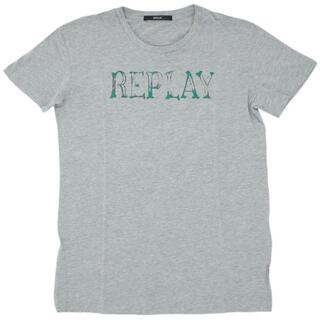 リプレイ(Replay)の【新品】リプレイ Tシャツ W3791L ロゴプリント グレーメランジ Sサイズ(Tシャツ(半袖/袖なし))