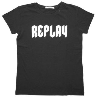 リプレイ(Replay)の【新品】リプレイ Tシャツ W3959E ロゴプリント ブラック Mサイズ(Tシャツ(半袖/袖なし))