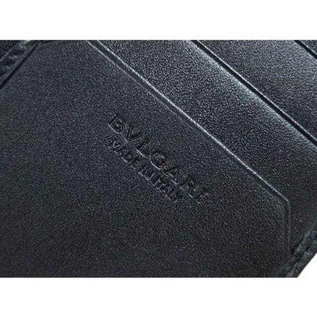 【新品】ブルガリ 長財布 36966 7枚カード ロゴ グレインカーフ ブラック