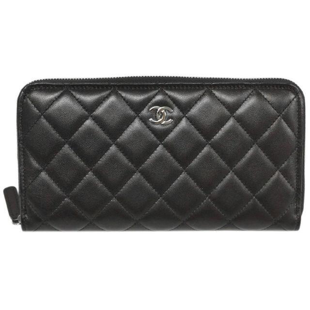 開梱 設置?無料 】 CHANEL SV金具 ラムスキンブラック マトラッセ