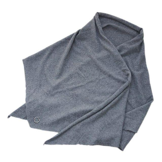 新品】モンクレール ショール ワンポイント グレー 17114 日本人気超絶