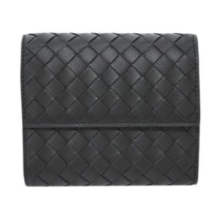 ボッテガヴェネタ(Bottega Veneta)の【新品】ボッテガ 三つ折り財布 493283-1000 ナッパ ネロ ブラック(財布)