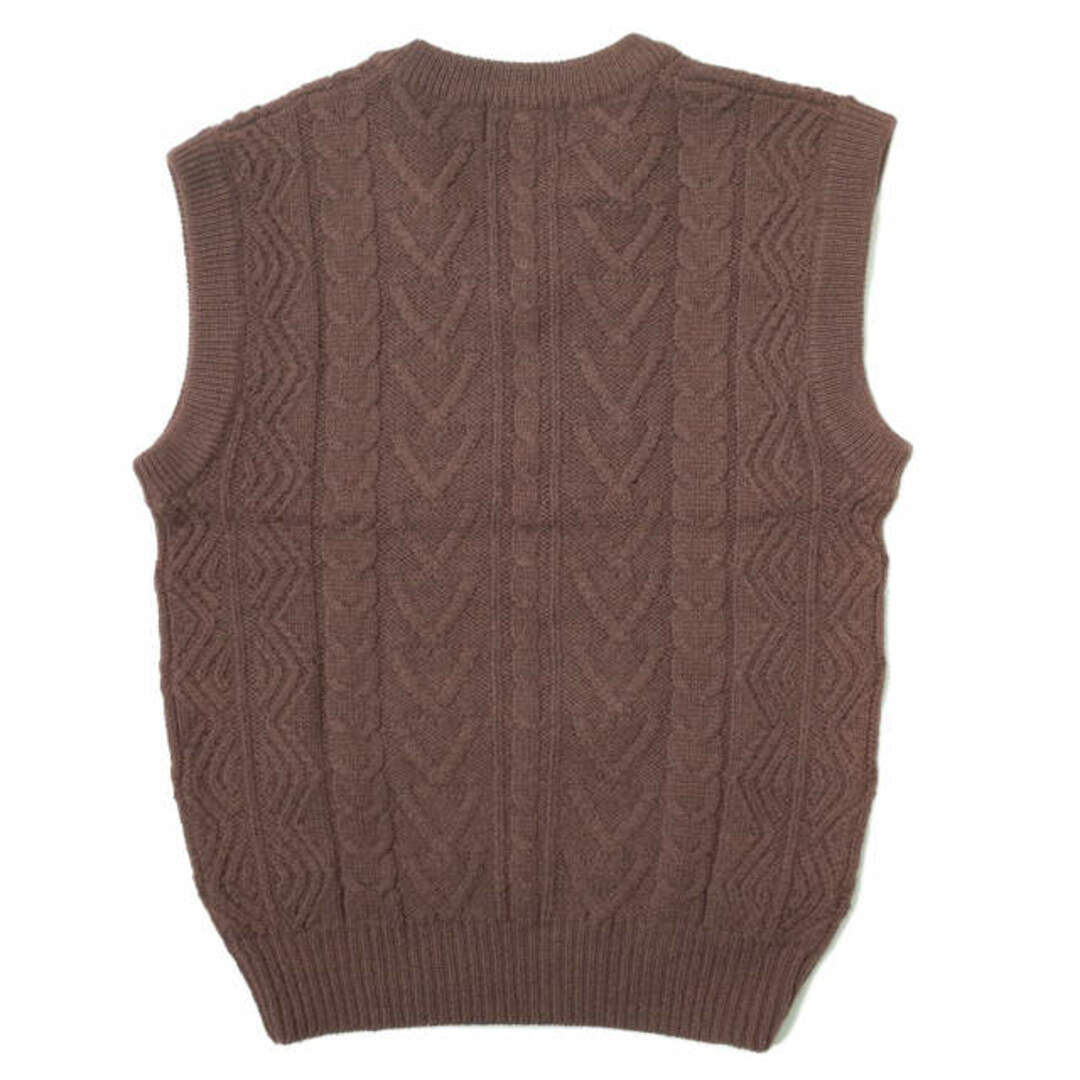 RRL - RRL ダブルアールエル CABLE KNIT VEST ケーブルニットベスト M