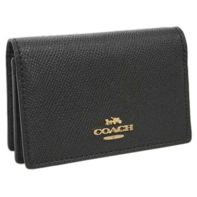 COACH(コーチ)の【新品】コーチ カードケース 87731-IMBLK レザー ブラック レディースのファッション小物(名刺入れ/定期入れ)の商品写真