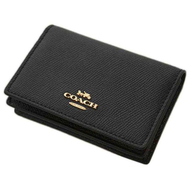 COACH(コーチ)の【新品】コーチ カードケース 87731-IMBLK レザー ブラック レディースのファッション小物(名刺入れ/定期入れ)の商品写真