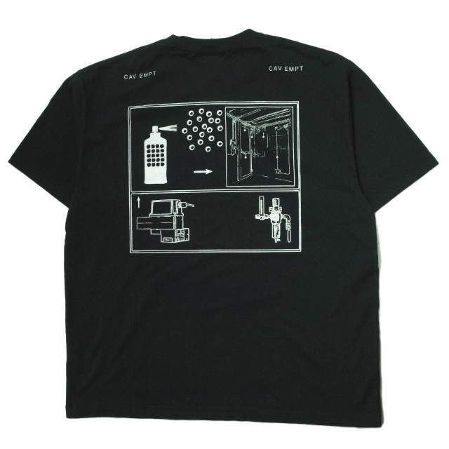 C.E シーイー 22AW 日本製 STERILIZATION T グラフィックプリントTシャツ XXL ブラック CAV EMPT 半袖 TEE  トップス【新古品】【中古】【C.E】