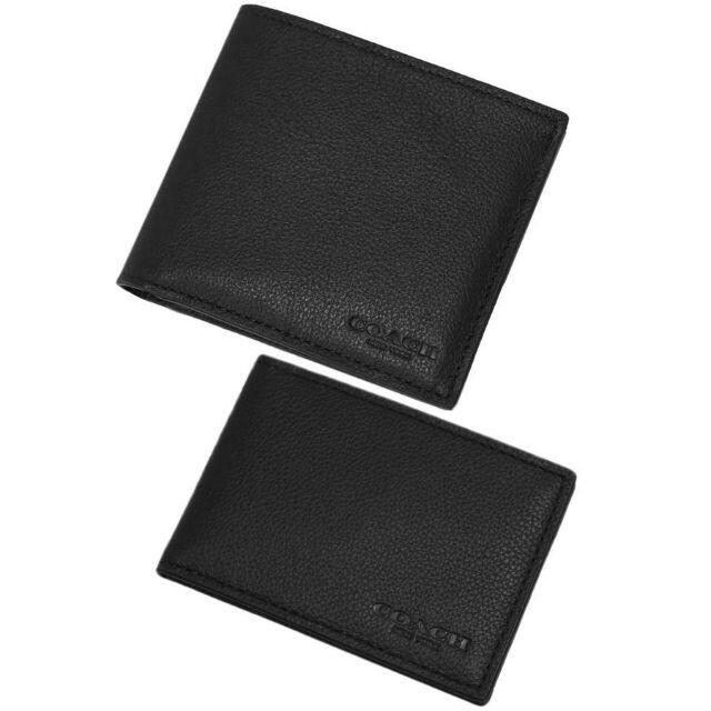 【新品】コーチ 二つ折り財布 F64118-BLK カードケース キーリング付き 3