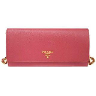 プラダ(PRADA)の【新品】プラダ 長財布 1MT290 S付き サフィアーノ ペオニア ピンク(財布)