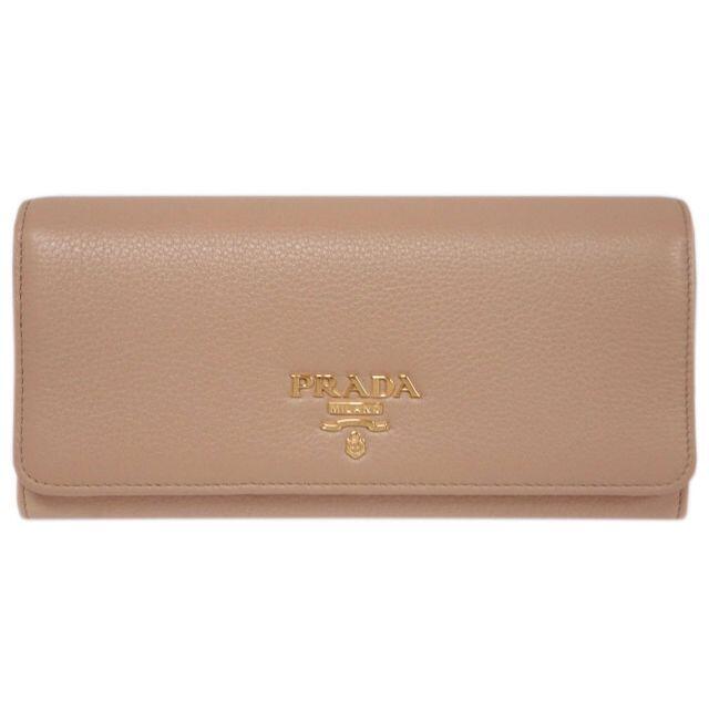 PRADA(プラダ)の【新品】プラダ 長財布 1MH132  ヴィテッロ グレイン ピンクベージュ レディースのファッション小物(財布)の商品写真