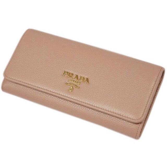 PRADA(プラダ)の【新品】プラダ 長財布 1MH132  ヴィテッロ グレイン ピンクベージュ レディースのファッション小物(財布)の商品写真