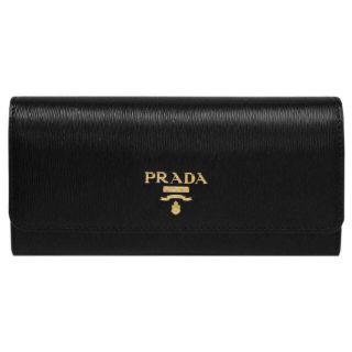 プラダ(PRADA)の【新品】プラダ 長財布 1MH132 ヴィテッロ ムーヴ ブラック+レッド(財布)